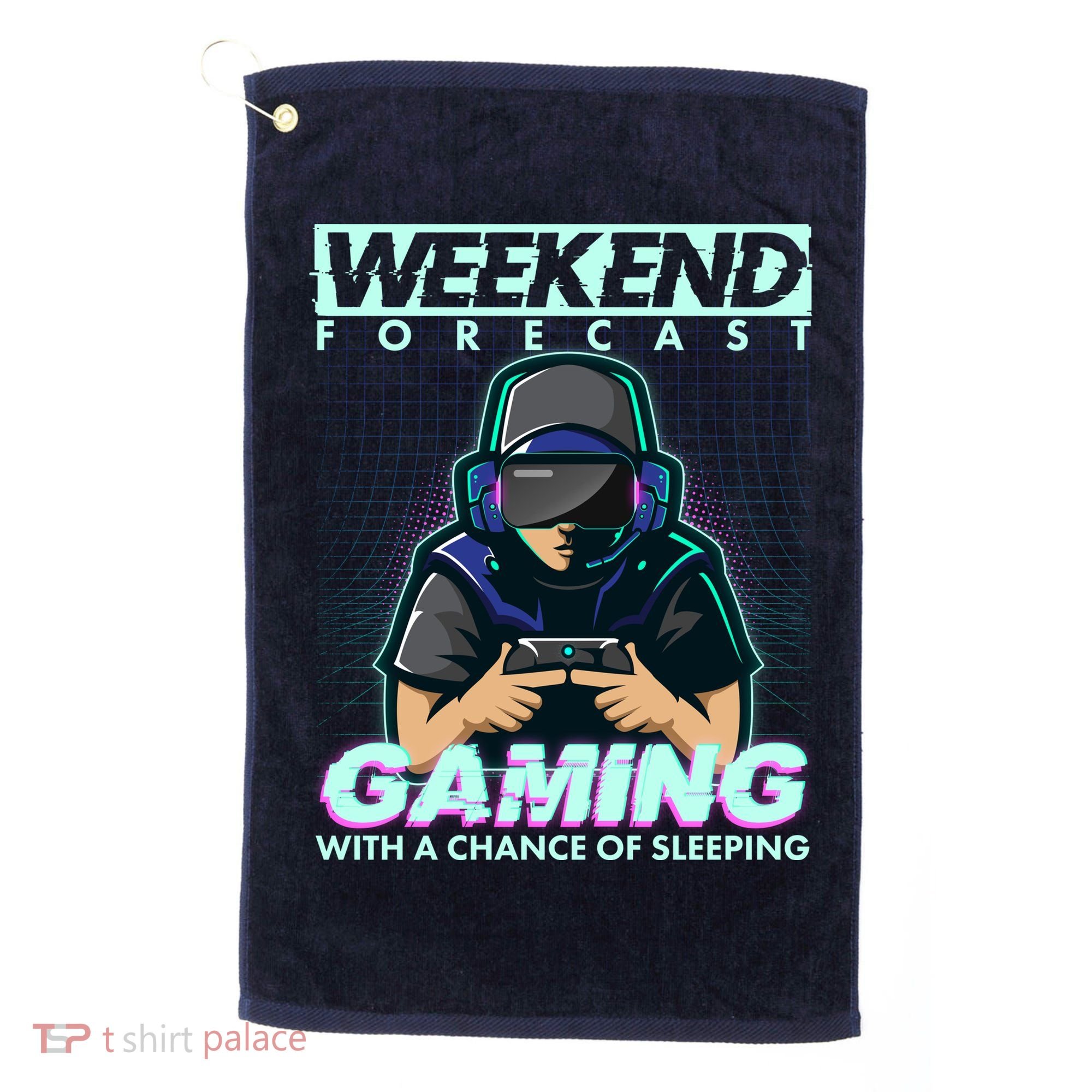 Weekend Forecast Gaming With A Chance Of Sleeping Golf Towel