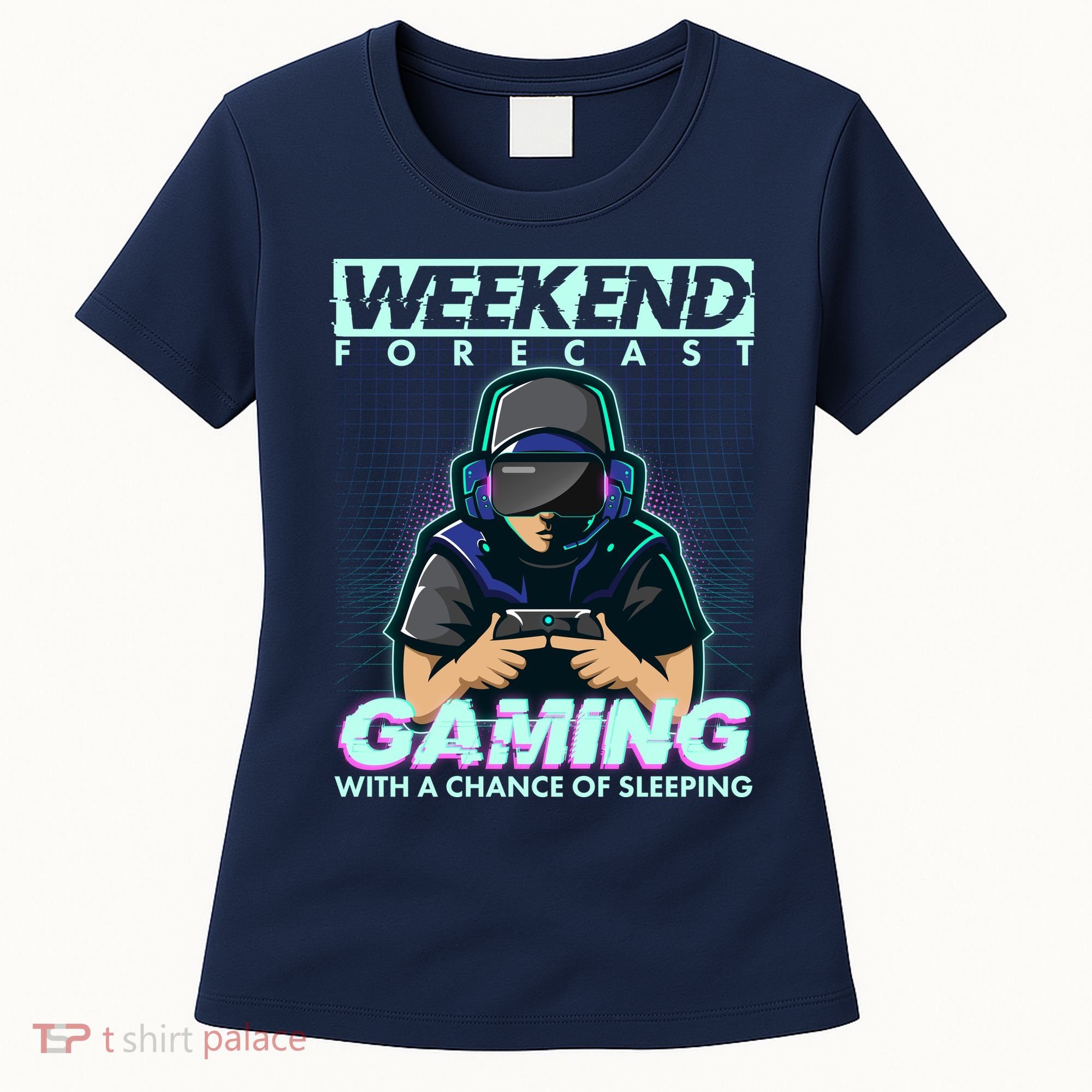Weekend Forecast Gaming With A Chance Of Sleeping Women's T-Shirt