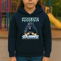 Weekend Forecast Gaming With A Chance Of Sleeping Kids Hoodie thumb 3