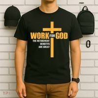 Work For God The Retirement Benefits Are Great T-Shirt thumb 6