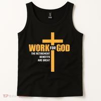 Work For God The Retirement Benefits Are Great Tank Top thumb 2