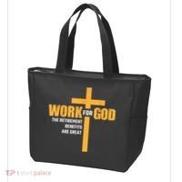 Work For God The Retirement Benefits Are Great Tote Bag thumb 3