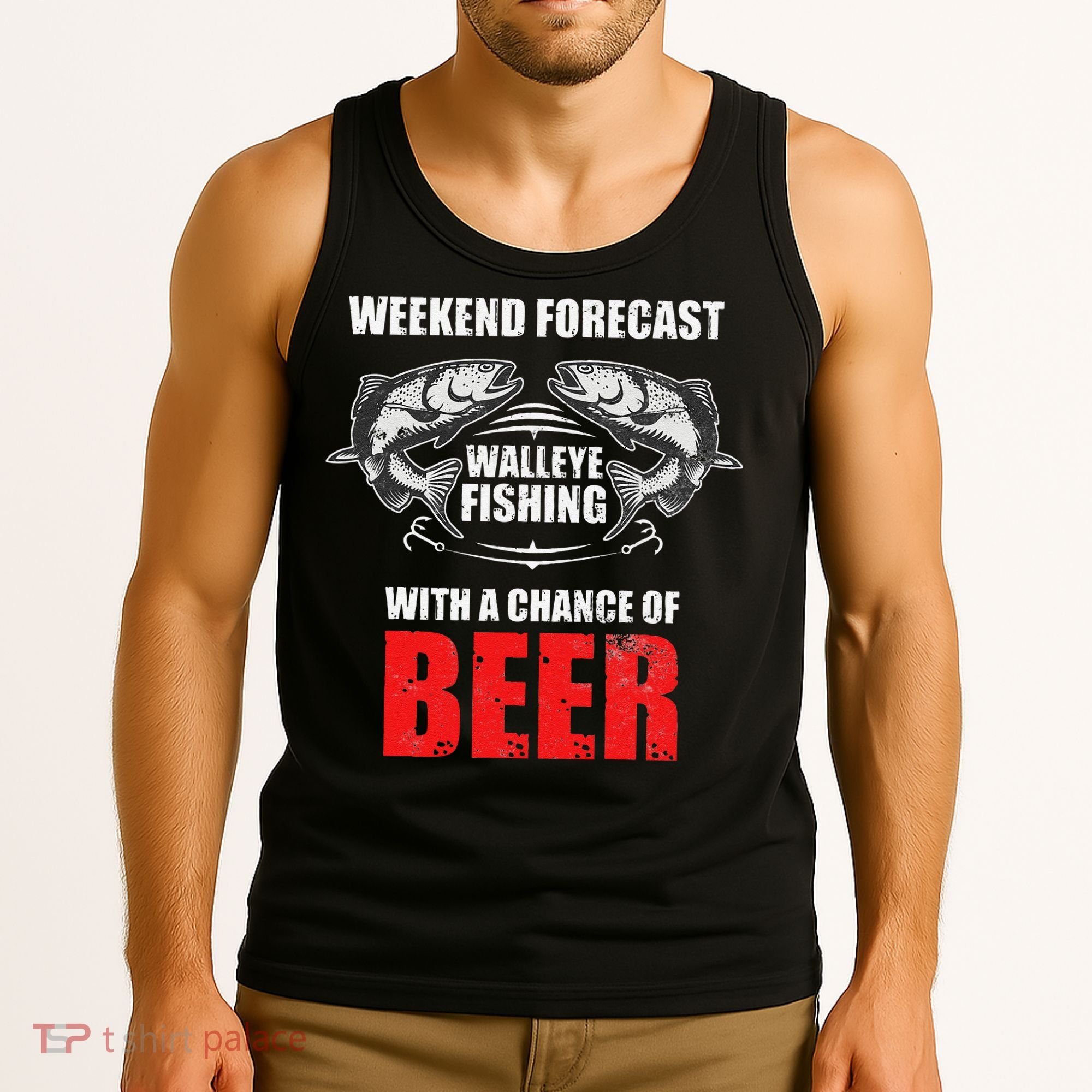 Walleye Fishing Gift For Funny Fishing Tank Top