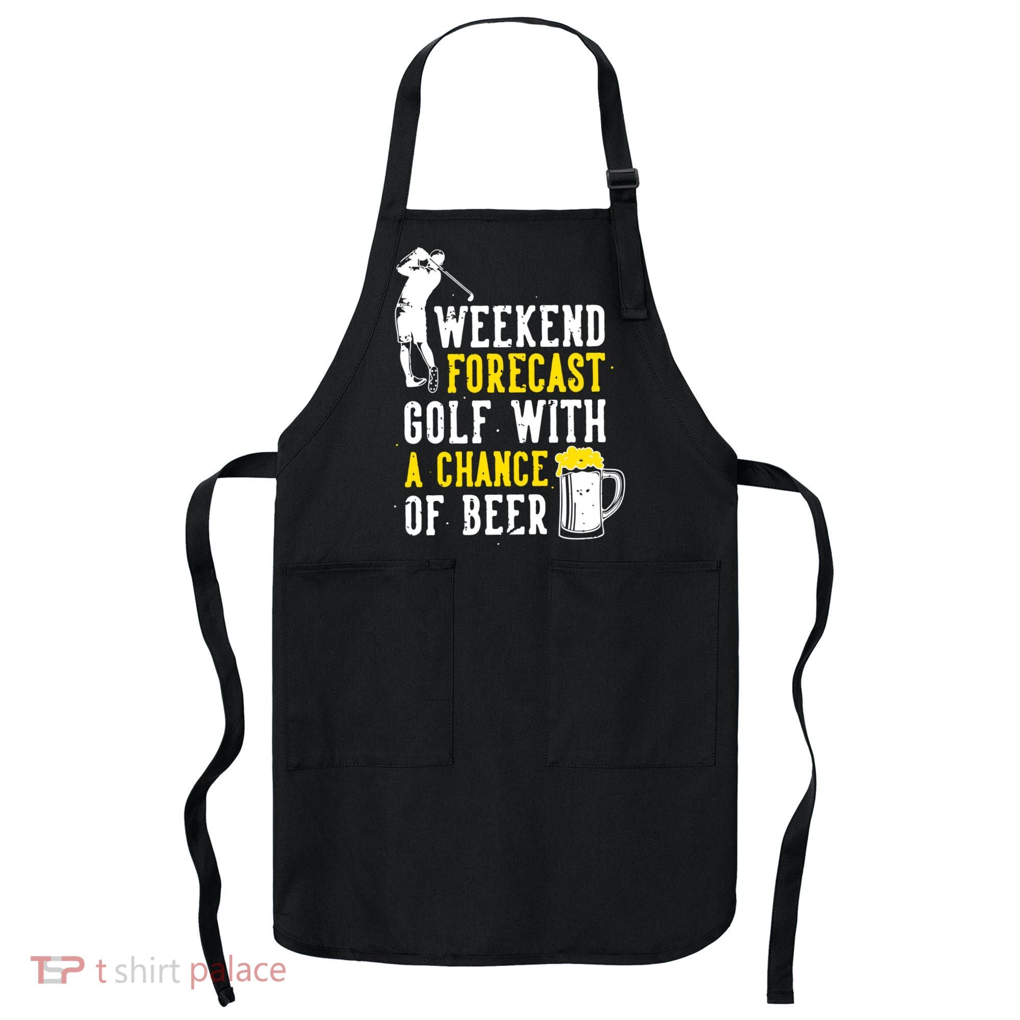 Weekend Forecast Golf With A Chance Of Beer Funny Golf Apron