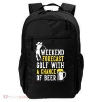 Weekend Forecast Golf With A Chance Of Beer Funny Golf Backpack thumb 0