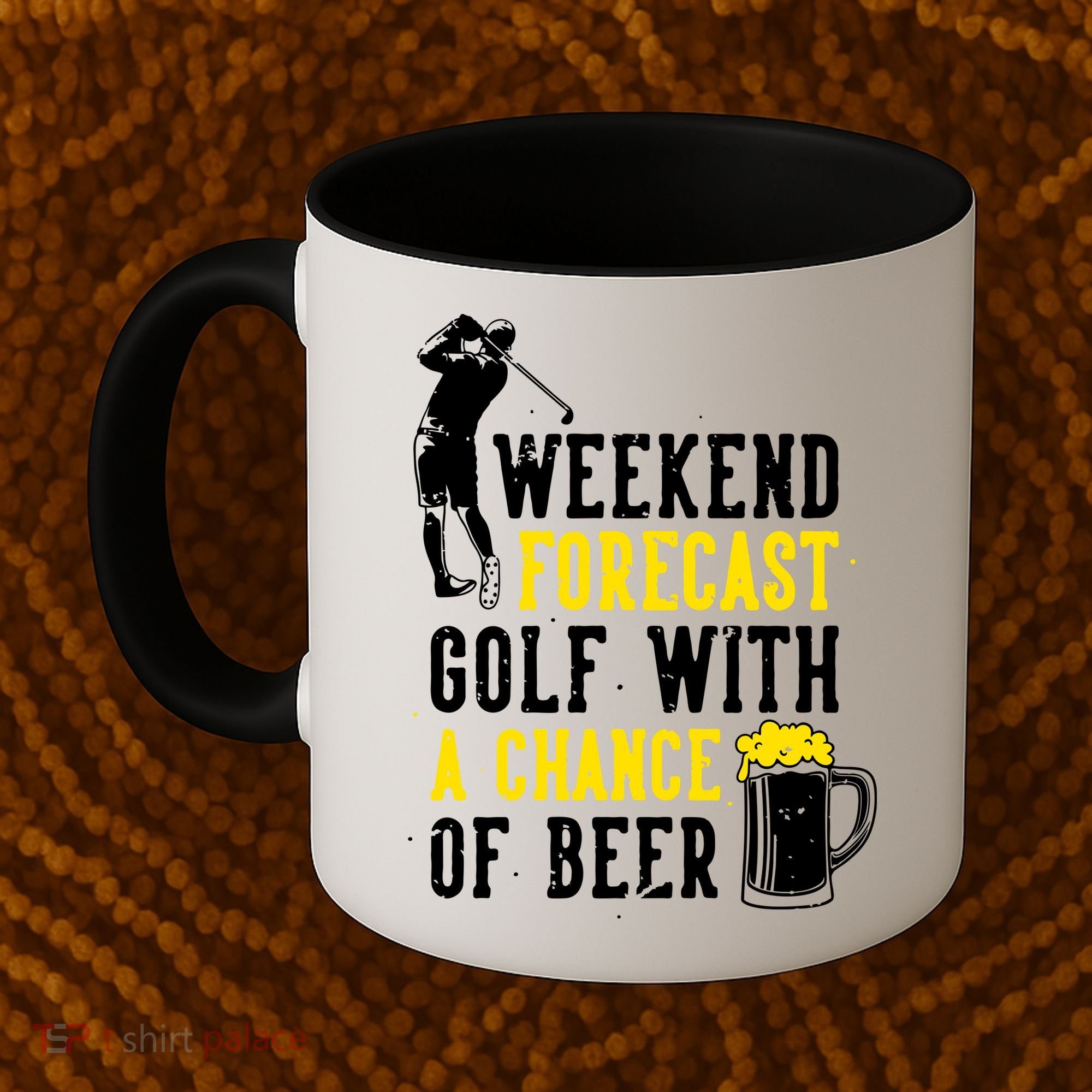 Weekend Forecast Golf With A Chance Of Beer Funny Golf Coffee Mug