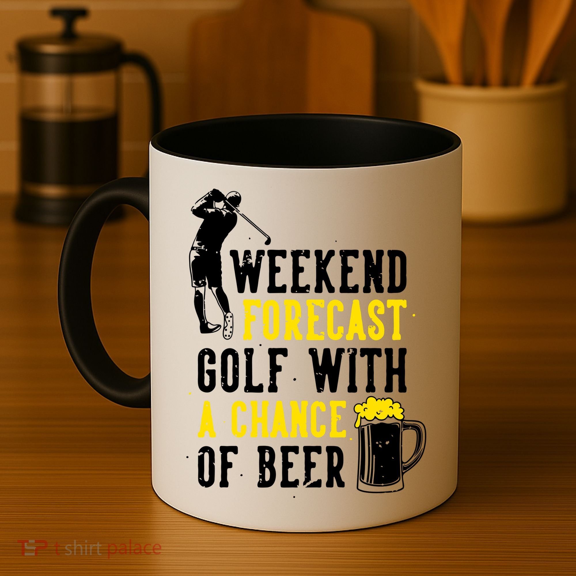 Weekend Forecast Golf With A Chance Of Beer Funny Golf Coffee Mug