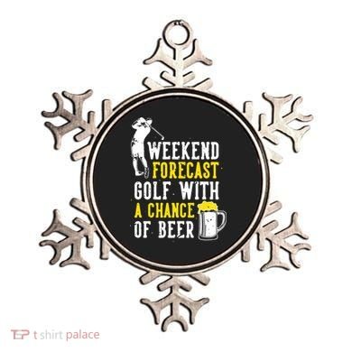 Weekend Forecast Golf With A Chance Of Beer Funny Golf Ornament