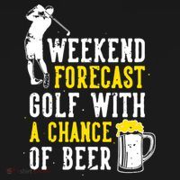 Weekend Forecast Golf With A Chance Of Beer Funny Golf Ornament thumb 1