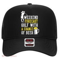 Weekend Forecast Golf With A Chance Of Beer Funny Golf Hat thumb 0