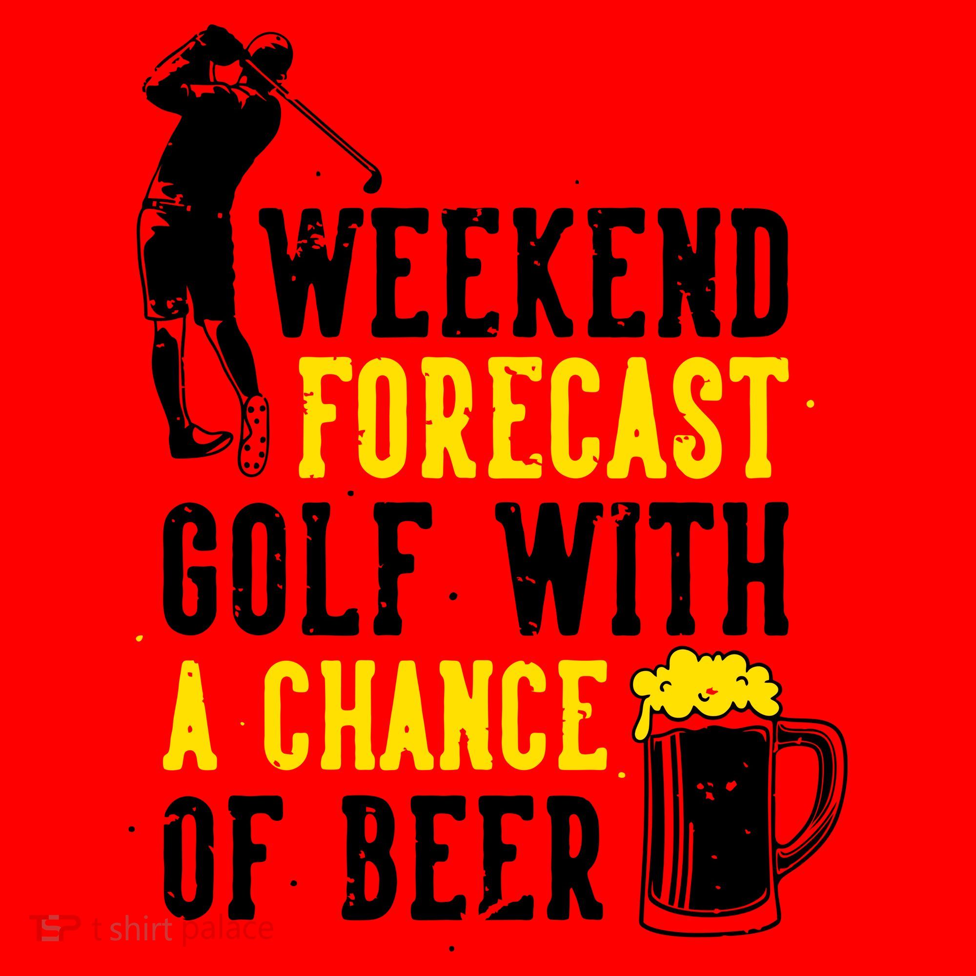 Weekend Forecast Golf With A Chance Of Beer Funny Golf Santa Hat