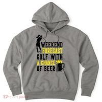 Weekend Forecast Golf With A Chance Of Beer Funny Golf Hoodie thumb 0