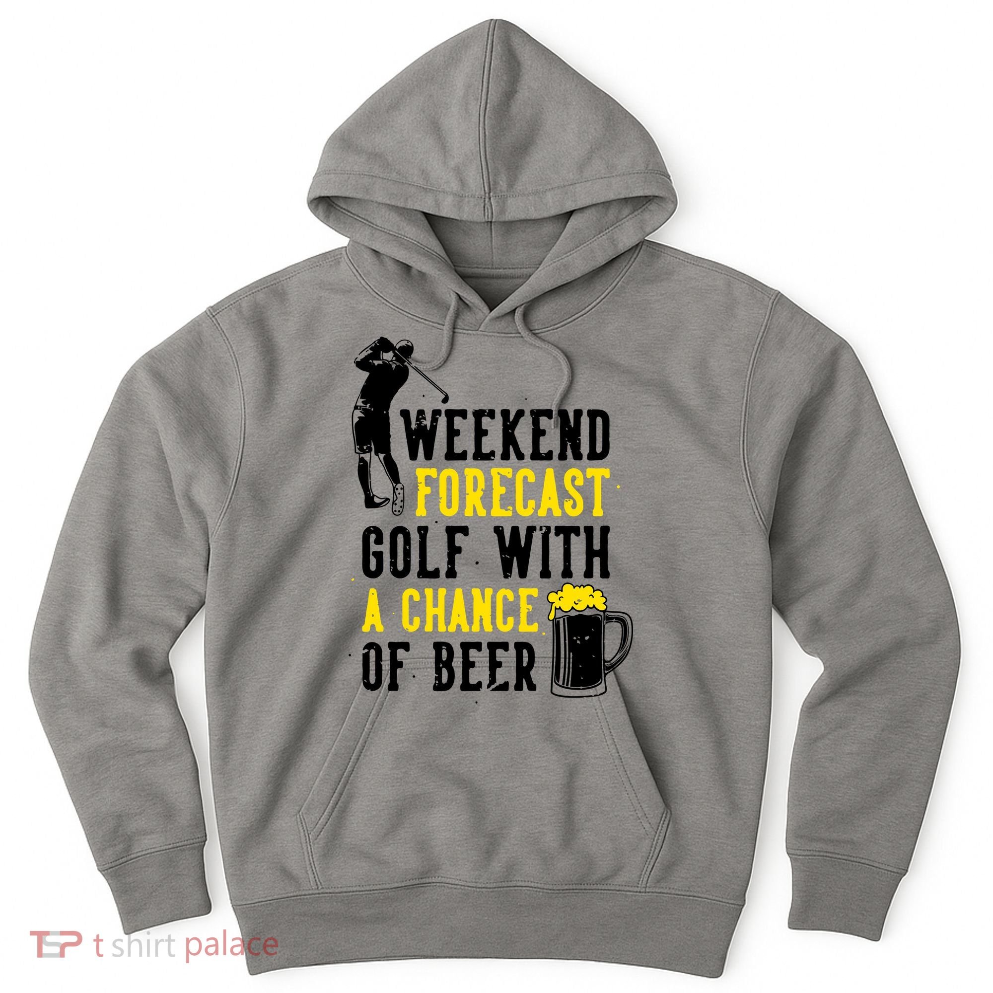 Weekend Forecast Golf With A Chance Of Beer Funny Golf Hoodie