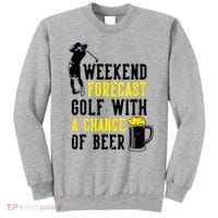 Weekend Forecast Golf With A Chance Of Beer Funny Golf Sweatshirt thumb 0