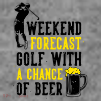 Weekend Forecast Golf With A Chance Of Beer Funny Golf Sweatshirt thumb 3