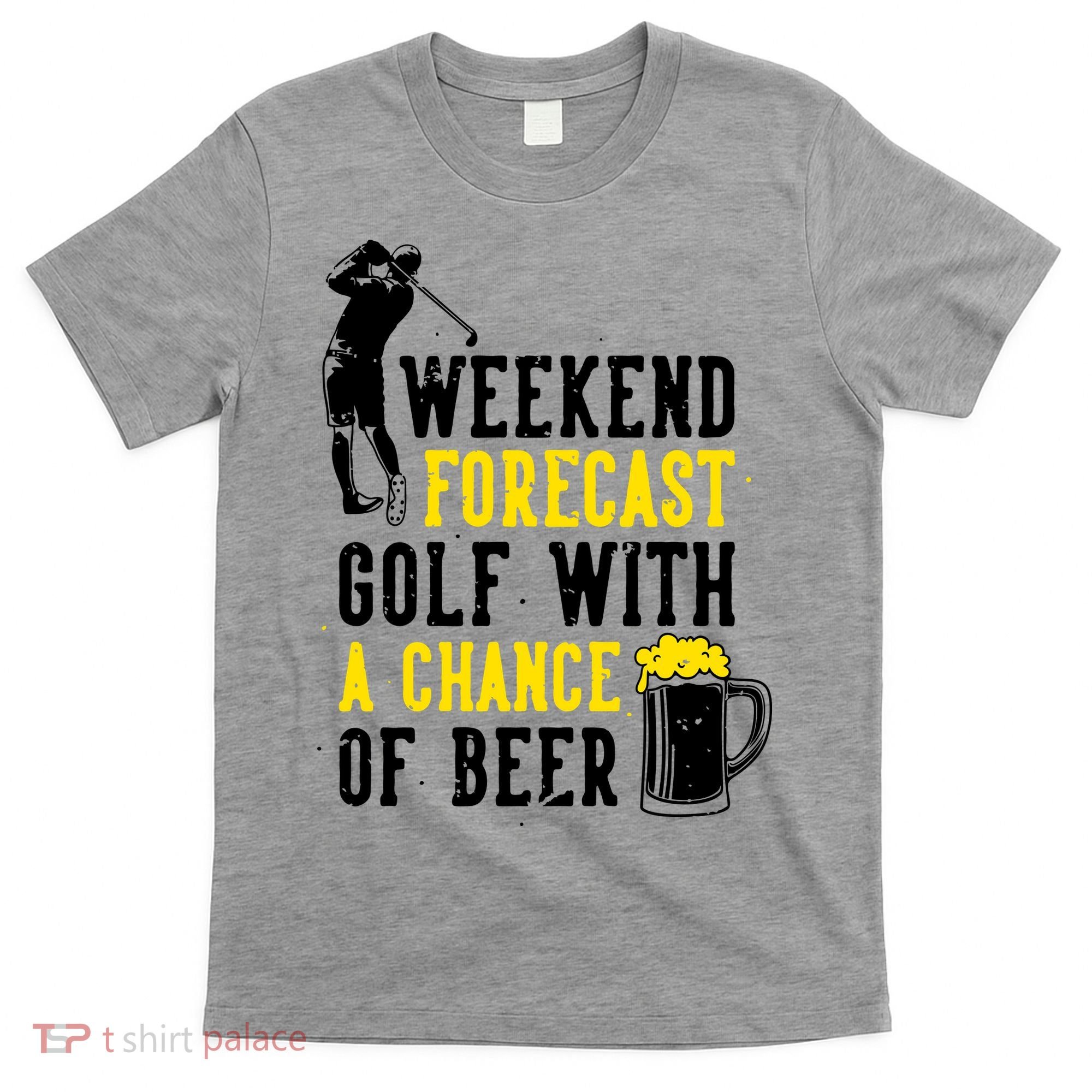 Weekend Forecast Golf With A Chance Of Beer Funny Golf T-Shirt