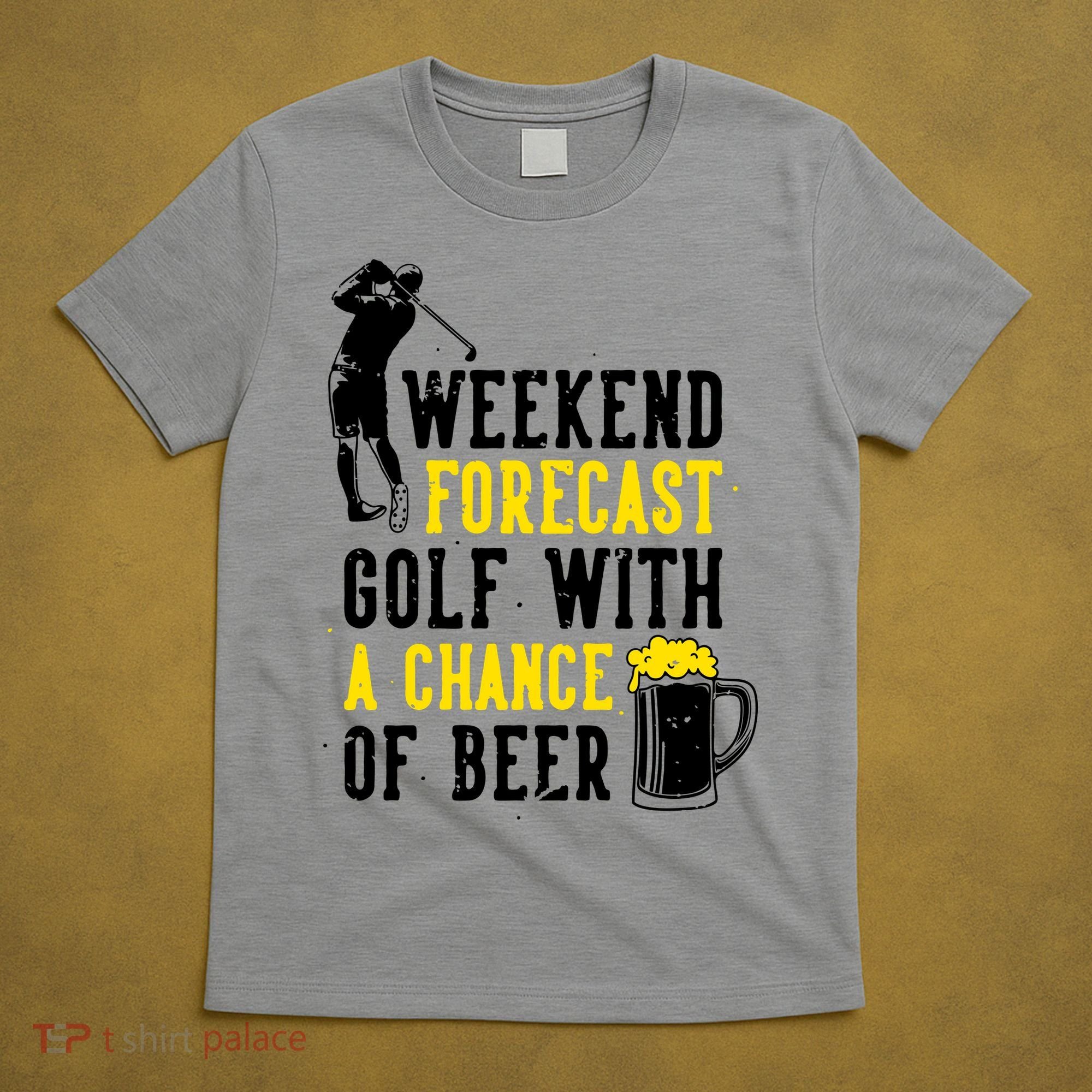 Weekend Forecast Golf With A Chance Of Beer Funny Golf T-Shirt