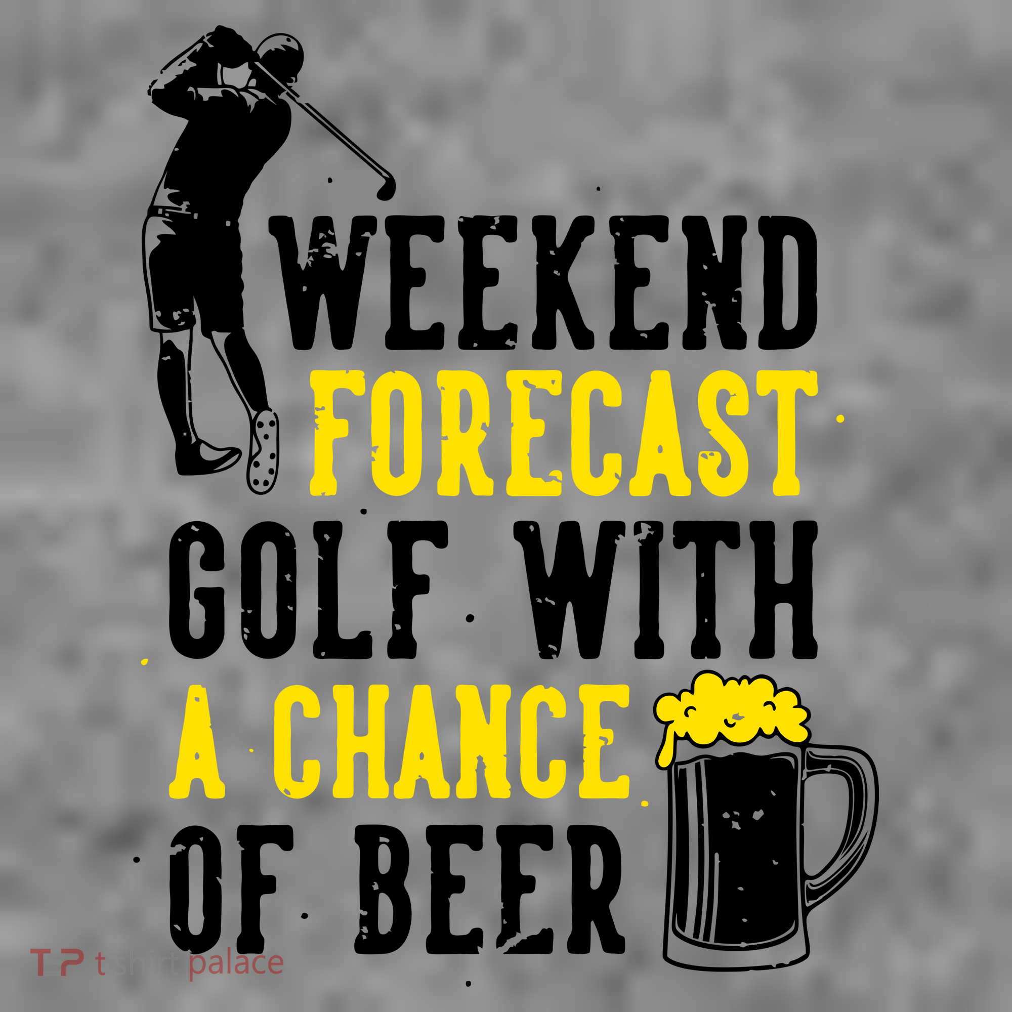 Weekend Forecast Golf With A Chance Of Beer Funny Golf T-Shirt