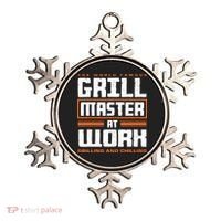World Famous Grill Master At Work - Funny Grillmaster BBQ Ornament thumb 0