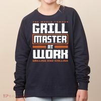 World Famous Grill Master At Work - Funny Grillmaster BBQ Women's Sweatshirt thumb 0