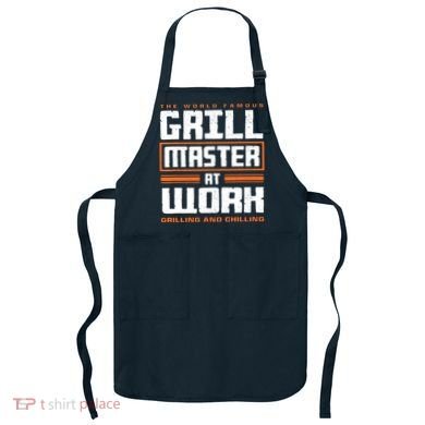 World Famous Grill Master At Work - Funny Grillmaster BBQ Apron