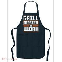 World Famous Grill Master At Work - Funny Grillmaster BBQ Apron thumb 0