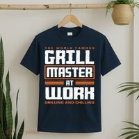 World Famous Grill Master At Work - Funny Grillmaster BBQ T-Shirt thumb 2