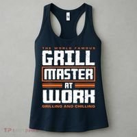 World Famous Grill Master At Work - Funny Grillmaster BBQ Women's Tank Top thumb 3