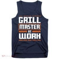 World Famous Grill Master At Work - Funny Grillmaster BBQ Tank Top thumb 0