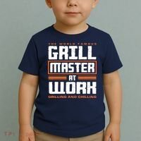 World Famous Grill Master At Work - Funny Grillmaster BBQ Toddler T-Shirt thumb 2