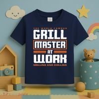 World Famous Grill Master At Work - Funny Grillmaster BBQ Toddler T-Shirt thumb 3