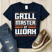 World Famous Grill Master At Work - Funny Grillmaster BBQ Women's T-Shirt thumb 3