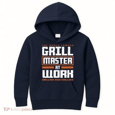 World Famous Grill Master At Work - Funny Grillmaster BBQ Kids Hoodie