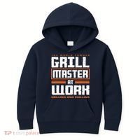World Famous Grill Master At Work - Funny Grillmaster BBQ Kids Hoodie thumb 0