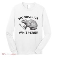 Woodchuck Funny Groundhog With Chainsaw Long Sleeve Shirt thumb 0
