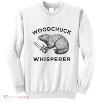 Woodchuck Funny Groundhog With Chainsaw Sweatshirt thumb 0