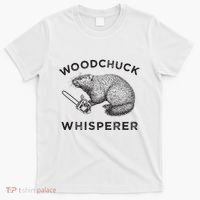 Woodchuck Funny Groundhog With Chainsaw T-Shirt thumb 0