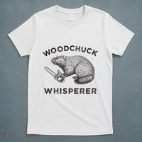 Woodchuck Funny Groundhog With Chainsaw T-Shirt thumb 5