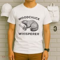 Woodchuck Funny Groundhog With Chainsaw T-Shirt thumb 6