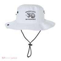 Woodchuck Funny Groundhog With Chainsaw Bucket Hat thumb 0