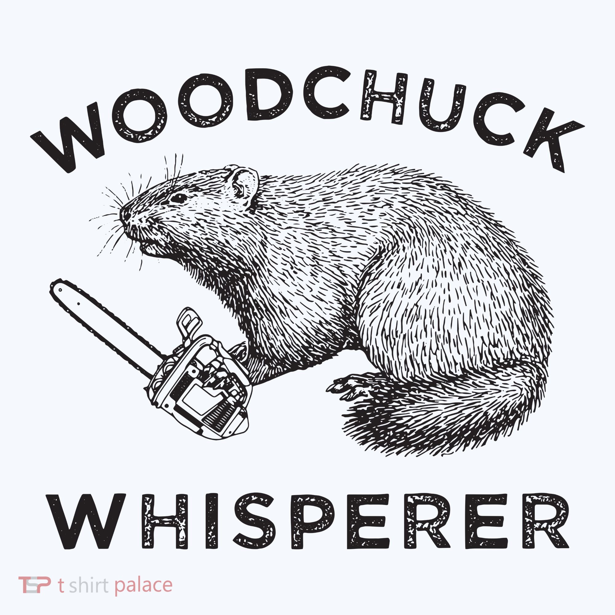 Woodchuck Funny Groundhog With Chainsaw Bucket Hat