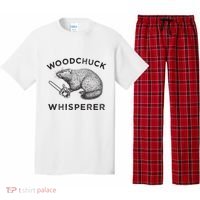 Woodchuck Funny Groundhog With Chainsaw Pajama Set thumb 0