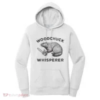 Woodchuck Funny Groundhog With Chainsaw Women's Hoodie thumb 0