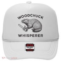 Woodchuck Funny Groundhog With Chainsaw Hat thumb 0