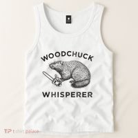 Woodchuck Funny Groundhog With Chainsaw Tank Top thumb 2