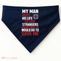 Women Firefighter Gift For Fireman Wife Girlfriend USA-Made Doggie Bandana thumb 0