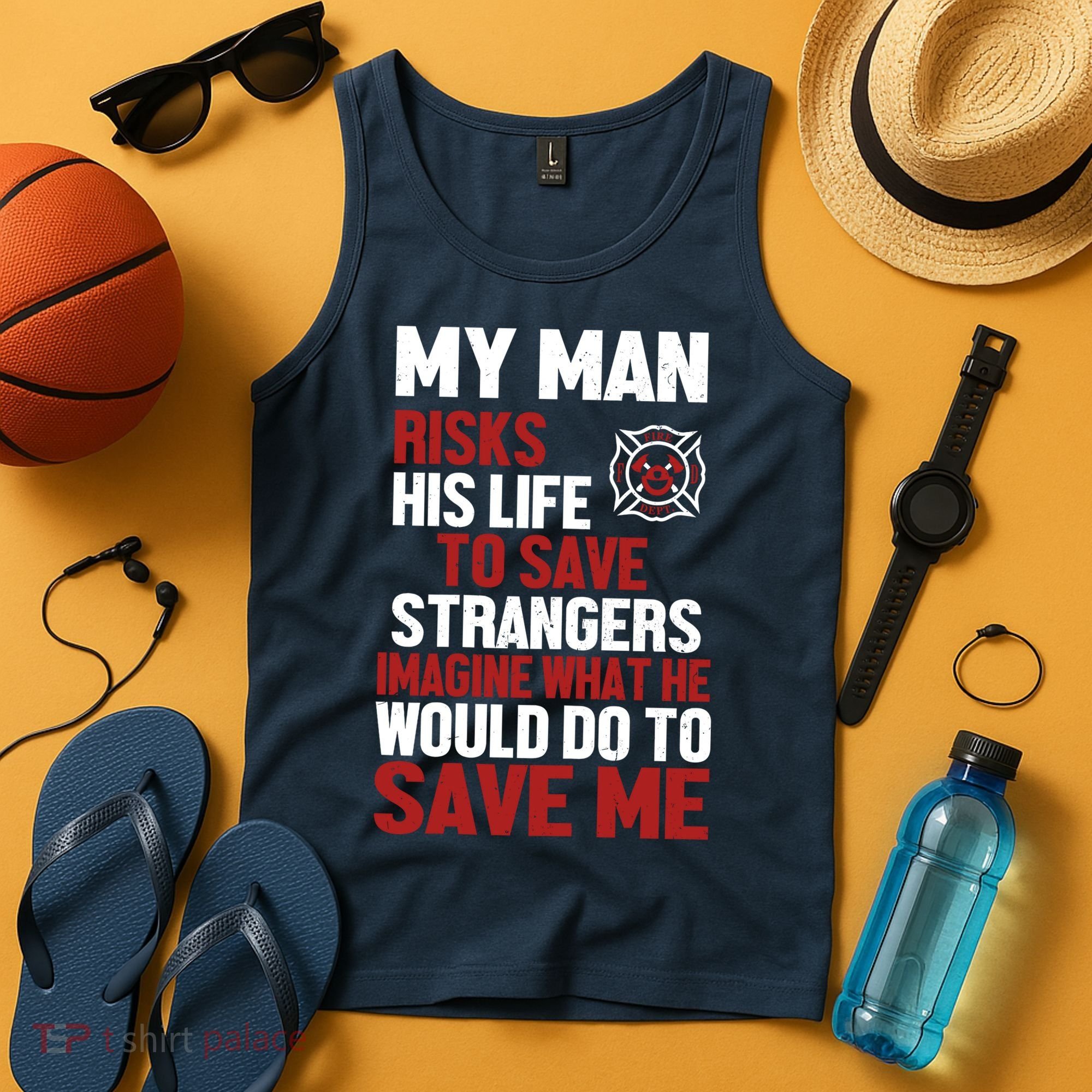 Women Firefighter Gift For Fireman Wife Girlfriend Tank Top