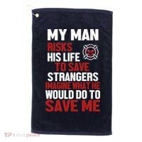 Women Firefighter Gift For Fireman Wife Girlfriend Golf Towel thumb 0