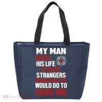 Women Firefighter Gift For Fireman Wife Girlfriend Tote Bag thumb 0