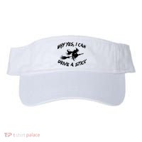 Womens Funny Halloween Shirt Why Yes I Can Drive A Stick VNeck Visor thumb 0